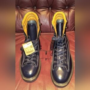 Zara NEW Sz 8 men's Navy Blue Boots